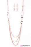 Paparazzi "Abstract Attitude" Copper Necklace & Earring Set Paparazzi Jewelry