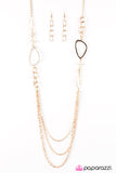 Paparazzi "Abstract Attitude" Gold Necklace & Earring Set Paparazzi Jewelry