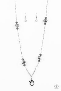 Paparazzi "Season of Sparkle" Silver Lanyard Necklace & Earring Set Paparazzi Jewelry