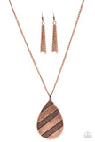 Paparazzi "A Chance Of Thunderstorms" Copper Necklace & Earring Set Paparazzi Jewelry