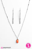 Paparazzi "A Colorful Life" Orange Necklace & Earring Set Paparazzi Jewelry