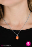 Paparazzi "A Colorful Life" Orange Necklace & Earring Set Paparazzi Jewelry