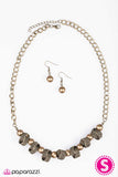 Paparazzi "Addicted to Love" Brass Necklace & Earring Set Paparazzi Jewelry