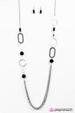 Paparazzi "A Different Kind Of Mix" Black Necklace & Earring Set Paparazzi Jewelry