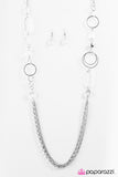 Paparazzi "A Different Kind Of Mix" White Necklace & Earring Set Paparazzi Jewelry