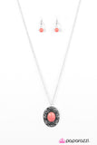 Paparazzi "Adjust Your ALTITUDE" Orange Necklace & Earring Set Paparazzi Jewelry