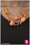 Paparazzi "Adorably Artisan" Orange Necklace & Earring Set Paparazzi Jewelry