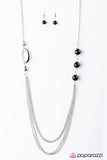 Paparazzi "A Dramatic Entrance" Black Necklace & Earring Set Paparazzi Jewelry