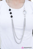 Paparazzi "A Dramatic Entrance" Black Necklace & Earring Set Paparazzi Jewelry