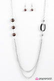 Paparazzi "A Dramatic Entrance" Brown Necklace & Earring Set Paparazzi Jewelry