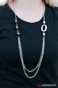 Paparazzi "A Dramatic Entrance" Brown Necklace & Earring Set Paparazzi Jewelry