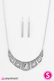 Paparazzi "Adventure Queen" Silver Necklace & Earring Set Paparazzi Jewelry