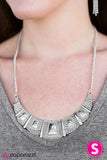 Paparazzi "Adventure Queen" Silver Necklace & Earring Set Paparazzi Jewelry