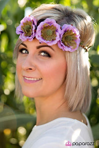 Paparazzi "Forest Flower" Purple Flowers Green Vine Design Floral Hippie Headband Paparazzi Jewelry