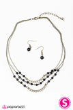 Paparazzi "Affectionately Yours" Black Necklace & Earring Set Paparazzi Jewelry