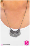 Paparazzi "A Fine Fringe" Black Necklace & Earring Set Paparazzi Jewelry