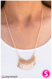 Paparazzi "A Fine Fringe" Gold Necklace & Earring Set Paparazzi Jewelry