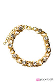 Paparazzi "A Fine Line" Gold Bracelet Paparazzi Jewelry