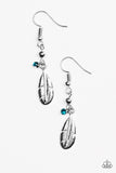 Paparazzi "A FLIGHT To The Finish" Blue Earrings Paparazzi Jewelry