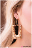 Paparazzi "A Floral Frame of Mind" Gold Earrings Paparazzi Jewelry