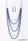 Paparazzi "A For Asymmetrical" Blue Necklace & Earring Set Paparazzi Jewelry