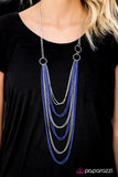 Paparazzi "A For Asymmetrical" Blue Necklace & Earring Set Paparazzi Jewelry