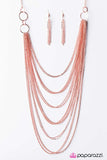 Paparazzi "A For Asymmetrical" Copper Necklace & Earring Set Paparazzi Jewelry