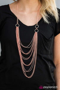 Paparazzi "A For Asymmetrical" Copper Necklace & Earring Set Paparazzi Jewelry