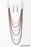 Paparazzi "A For Asymmetrical" Gold Necklace & Earring Set Paparazzi Jewelry