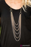 Paparazzi "A For Asymmetrical" Gold Necklace & Earring Set Paparazzi Jewelry