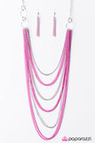 Paparazzi "A For Asymmetrical" Pink Necklace & Earring Set Paparazzi Jewelry