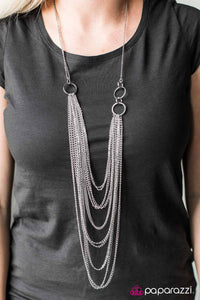 Paparazzi "A For Asymmetrical" Silver Necklace & Earring Set Paparazzi Jewelry