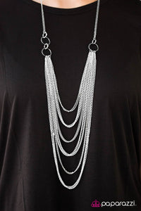 Paparazzi "A For Asymmetrical" White Necklace & Earring Set Paparazzi Jewelry