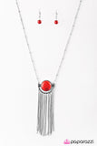 Paparazzi "After Dusk" Red Necklace & Earring Set Paparazzi Jewelry