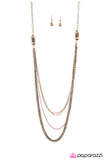 Paparazzi "After Hours" Brass Necklace & Earring Set Paparazzi Jewelry