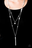 Paparazzi "After Midnight" White Necklace & Earring Set Paparazzi Jewelry