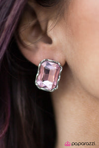 Paparazzi "A Glamorous Evening" Pink Post Earrings Paparazzi Jewelry
