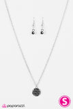 Paparazzi "A Glittery Distraction" Silver Necklace & Earring Set Paparazzi Jewelry