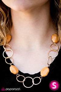 Paparazzi "A Glowing Review" Yellow Necklace & Earring Set Paparazzi Jewelry