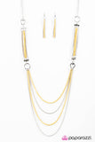 Paparazzi "A Good Man Is HEART To Find" Yellow Necklace & Earring Set Paparazzi Jewelry