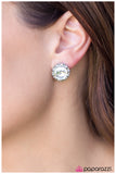 Paparazzi "A Guilty Pleasure - White" earring Paparazzi Jewelry