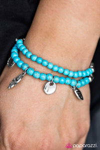 Paparazzi "A Helping Hand" Blue Bracelet Paparazzi Jewelry