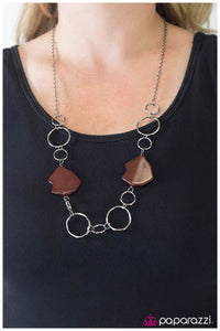 Paparazzi "Aint No Mountain High Enough" Brown Necklace & Earring Set Paparazzi Jewelry