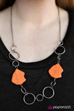 Paparazzi "Aint No Mountain High Enough" Orange Necklace & Earring Set Paparazzi Jewelry