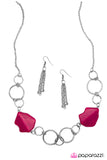 Paparazzi "Aint No Mountain High Enough" Pink Necklace & Earring Set Paparazzi Jewelry