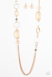 Paparazzi "A JEWEL In The Rough" Gold Necklace & Earring Set Paparazzi Jewelry