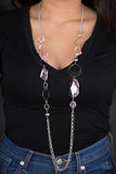 Paparazzi "A JEWEL In The Rough" Pink Necklace & Earring Set Paparazzi Jewelry