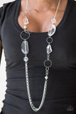 Paparazzi "A JEWEL In The Rough" White Necklace & Earring Set Paparazzi Jewelry