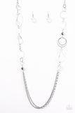 Paparazzi "A JEWEL In The Rough" White Necklace & Earring Set Paparazzi Jewelry