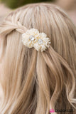 Paparazzi "A LACY Sunday" White Hair Clip Paparazzi Jewelry